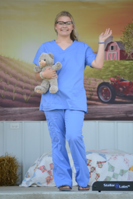 17-year-old Makayla Shaw who attends school in Bevier chose her career path scrub outfit.