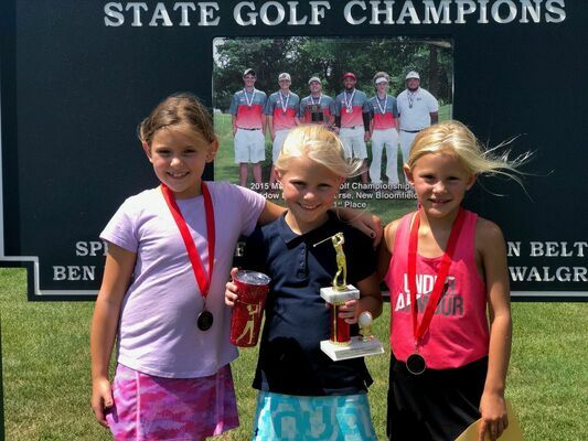 GIRLS AGES 6 - 8 WINNERS - Left to right - 2nd Place - Josie Ebeling; 1st Place - Jamisyn Springer; and 3rd Place - Kail Wood.