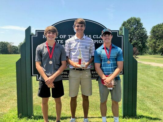 BOYS AGES 15 - 18 WINNERS - Left to right - 2nd Place - Konner Heitmeyer; 1st Place - Chris Ebbesmeyer; and 3rd Place -Adam Forrest