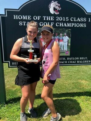 GIRLS AGES 12-14 WINNERS - Left to right - ; 1st Place - Kady Couch and 2nd Place - Kohyn Wood.