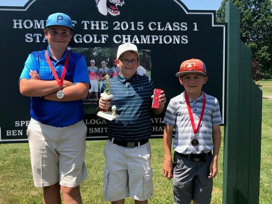 BOYS AGES 12-14 WINNERS - Left to right - 2nd Place - Quinn Miller; 1st Place - Hunter Combs; and 3rd Place - Austin Springer.